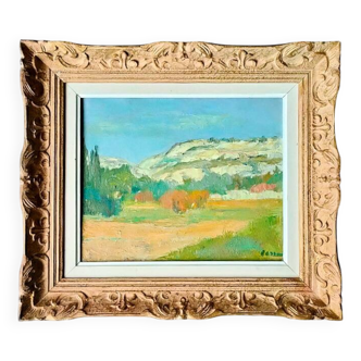 Painting besson (françois, 1904-1987) – hst (oil on canvas) – “les baux, 1969”