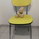 Chaise Formica jaune vintage