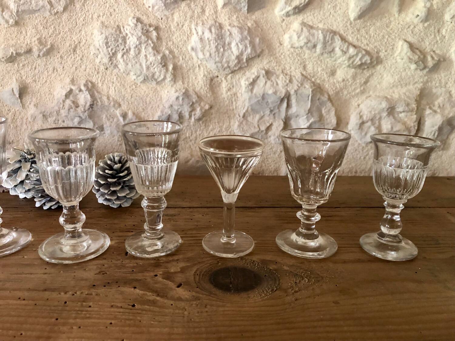 Antique liqueur glasses