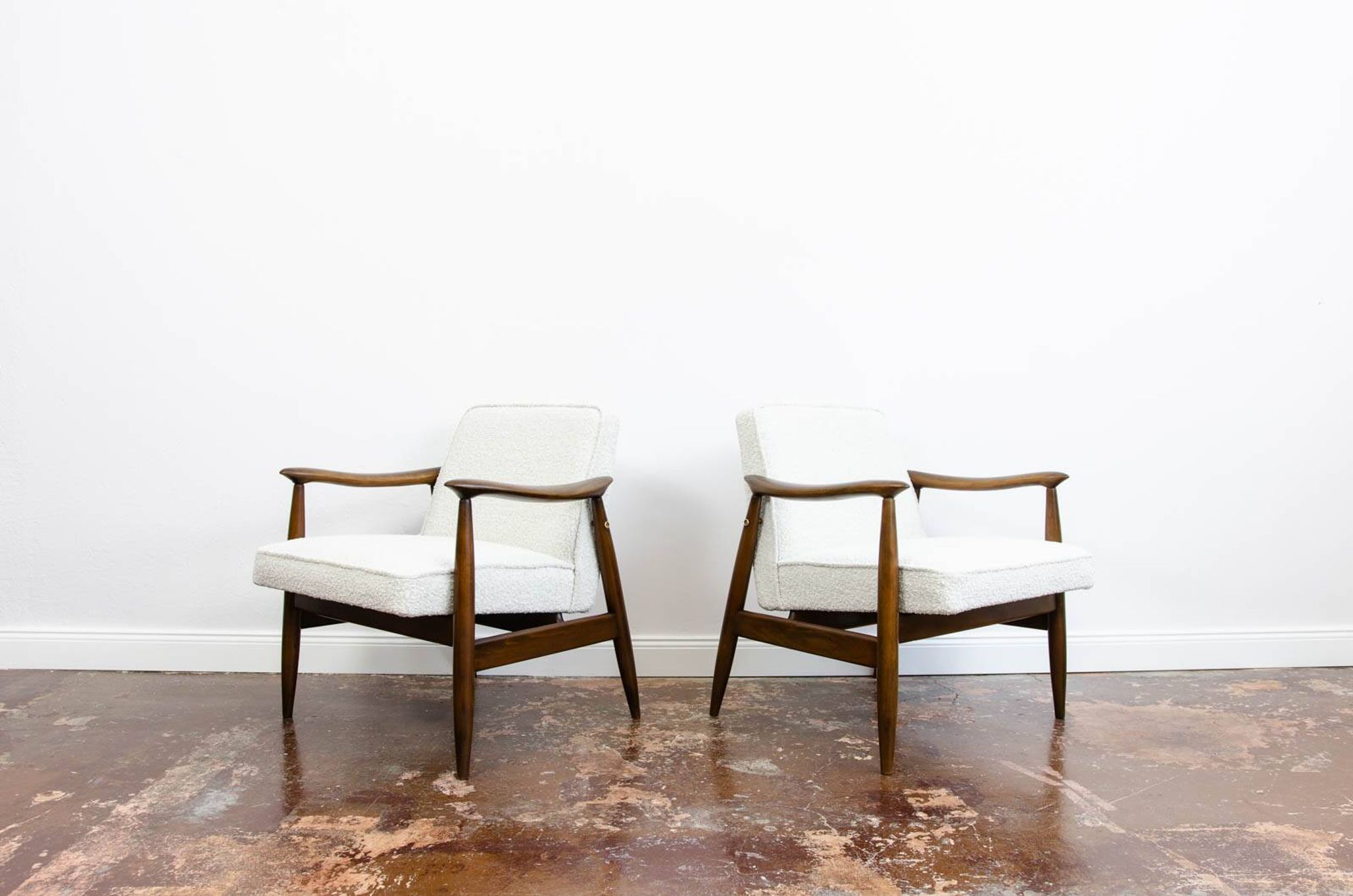 Mid-century armchairs GFM-87 by J. Kędziorek, GFM, Poland, 1960s, set of 2