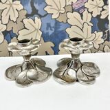 Pair of flower candlesticks