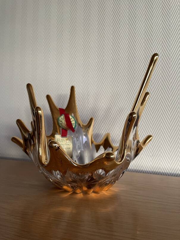 Bayel crystal gold empty pocket cup
