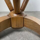 Art deco mirror pedestal table in walnut 1930