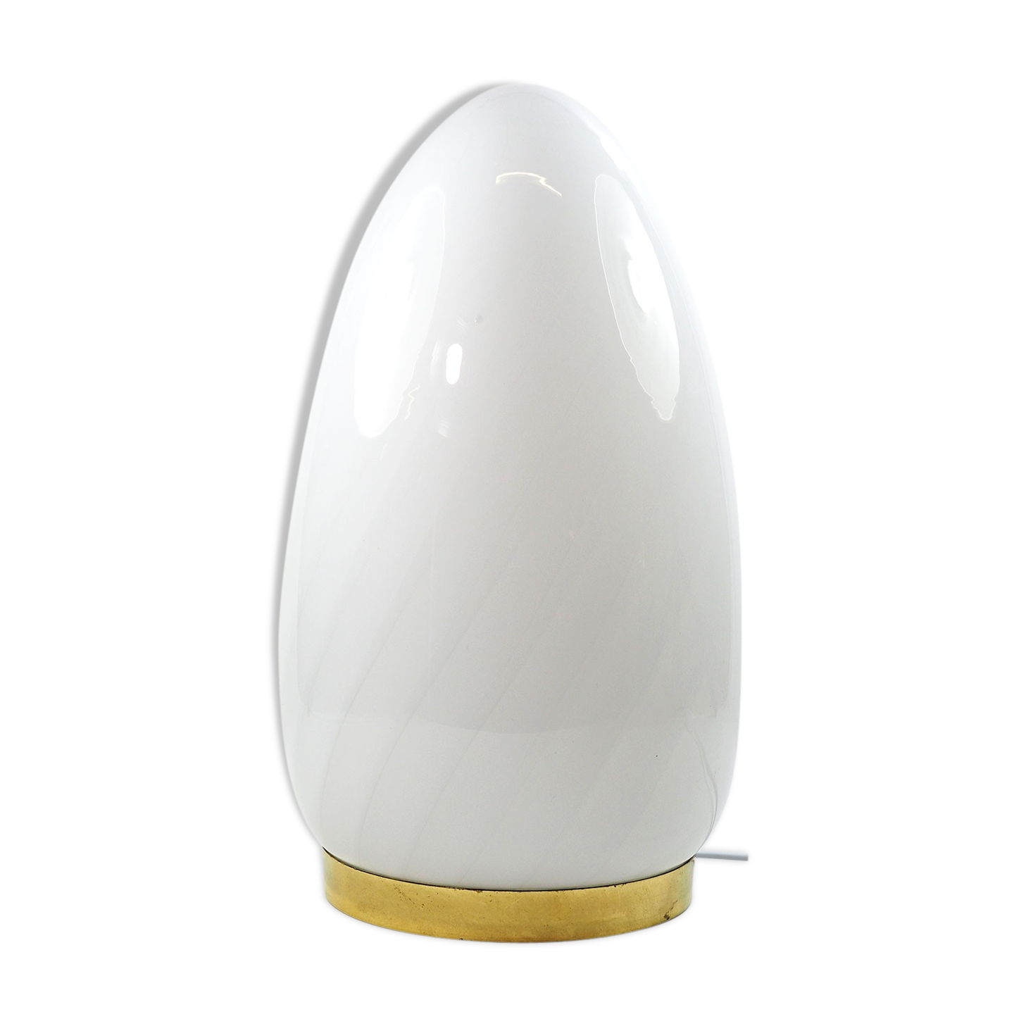Italian art glass egg table lamp by Vetri Murano, 1970
