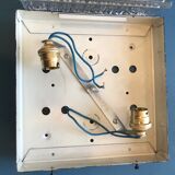 Square ceiling light in chisled glass