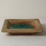 Vide poche artisanal grès et résine turquoise