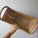 Rattan magazine holder