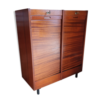 Curtain cabinet teak veneer 1970"