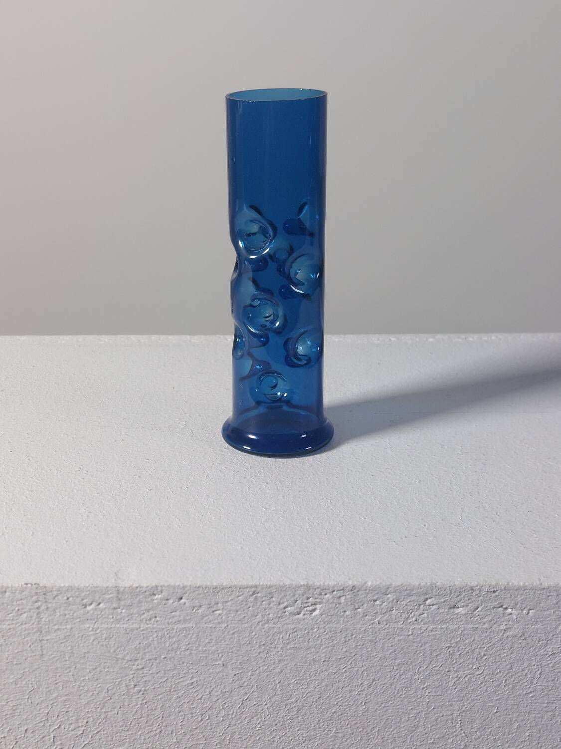 Vintage mid-century trio of handcrafted glass vases from Lauscha, Thuringia.