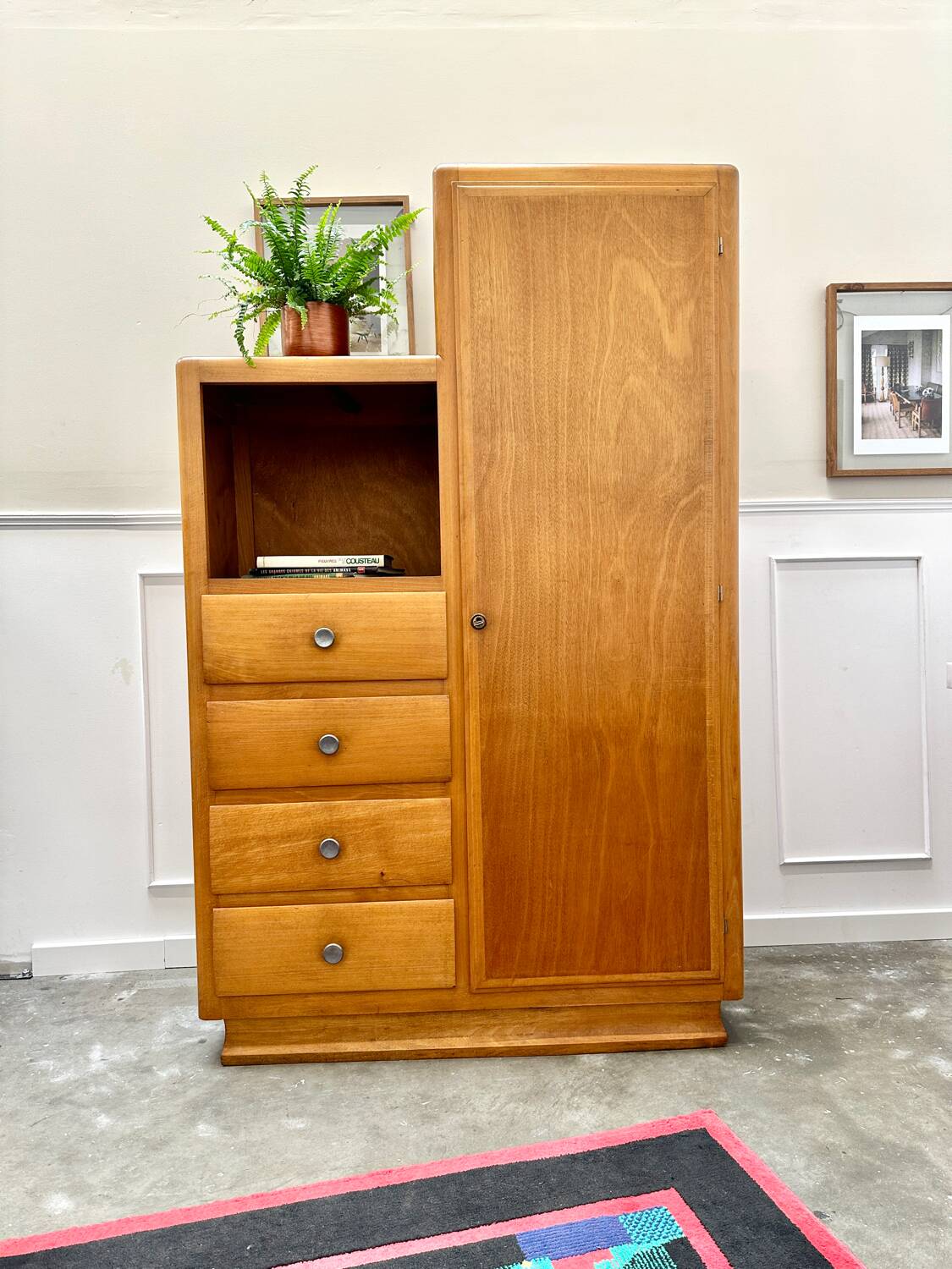 Vintage asymmetrical wardrobe
