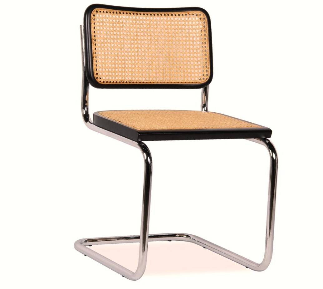 Set of 4 black Cesca B32 chairs – design inspired by Marcel Breuer