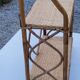 Double wall shelf in bamboo and rattan from the 70s