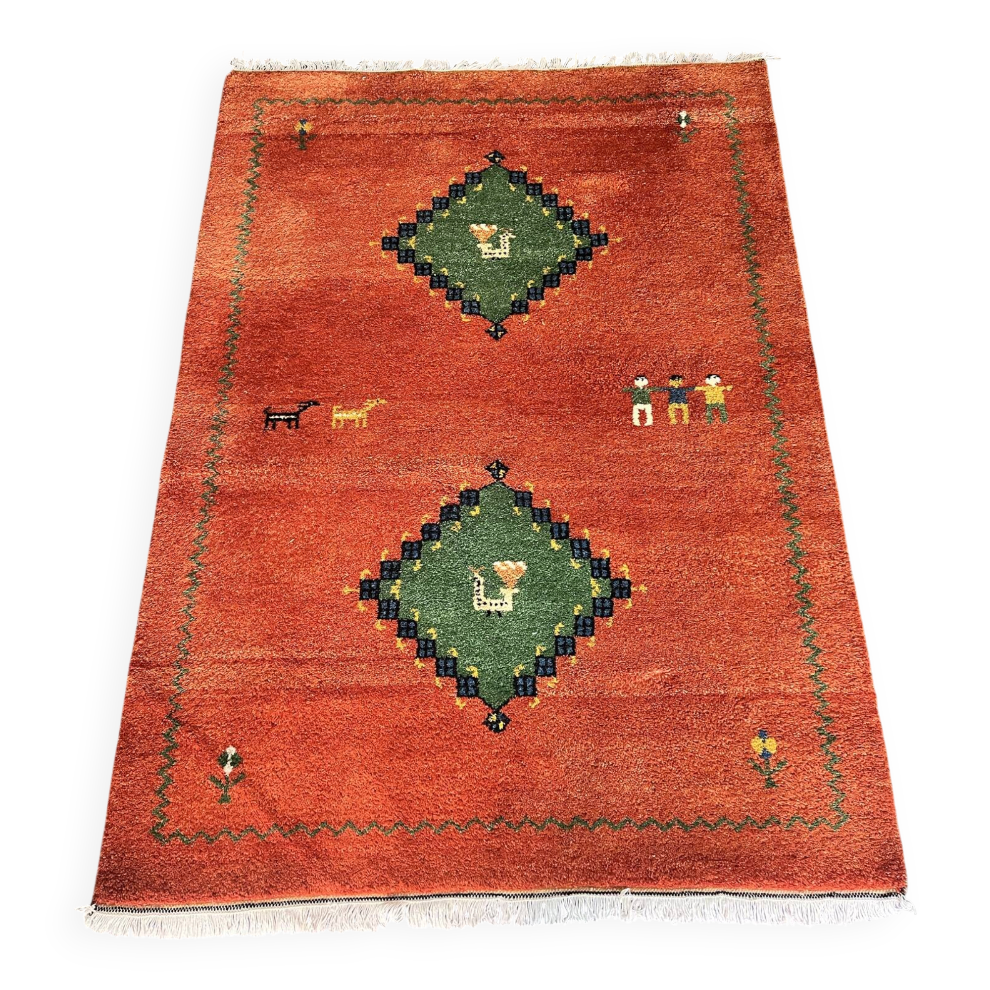 Tapis Gabbeh en laine, 100 % laine