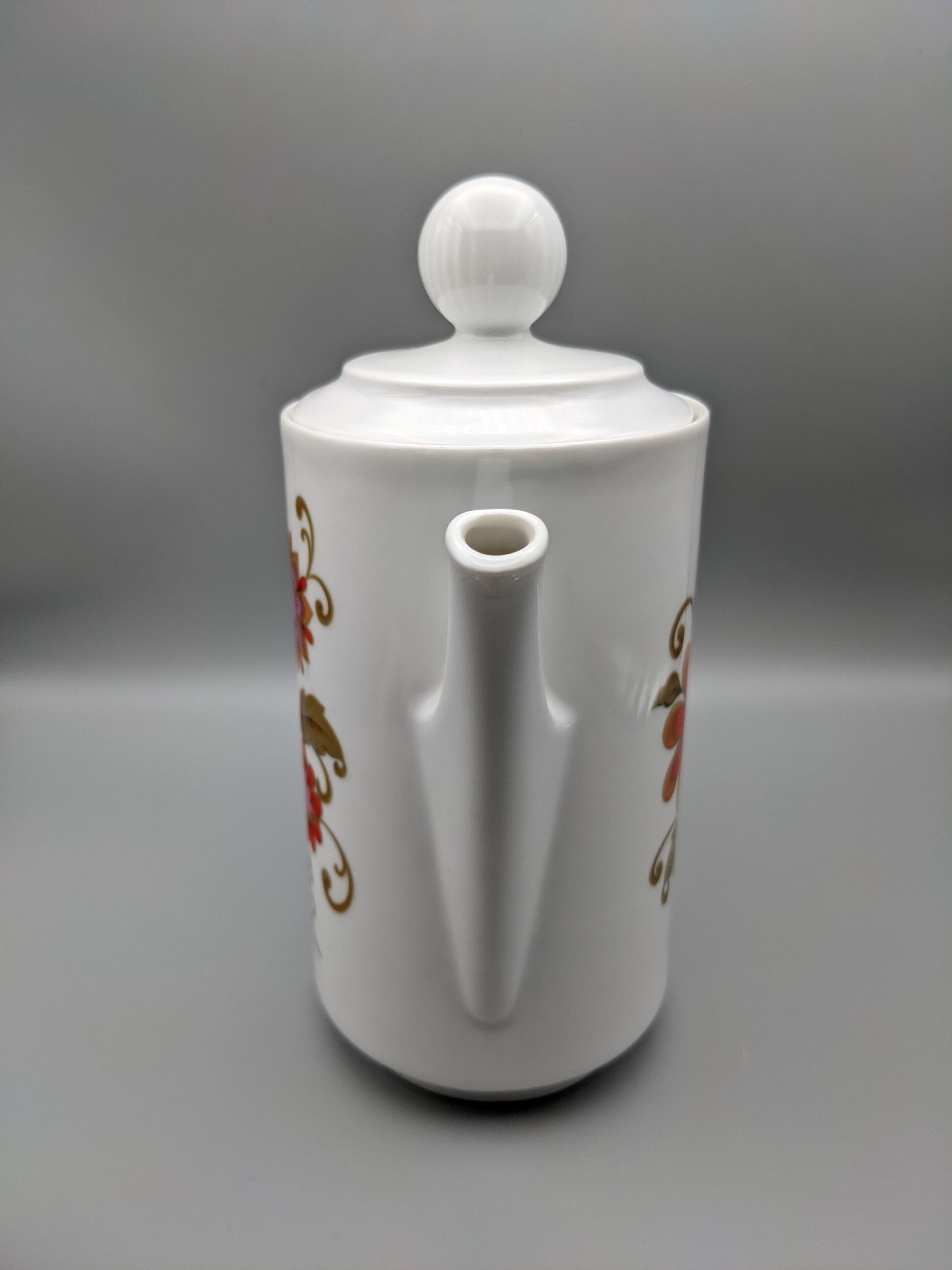 Théière cafetière blanche décor floral vintage winterling bavaria