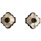Pair of brown and cream ceramic wall lights by PAN Leuchten, 1970 Germany