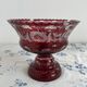 Large red and white overlay glass bowl, Bohemian 20th century