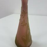 Vase Gallé school of nancy glass paste colors
