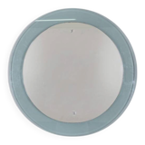 Vintage 1970s round wall mirror in smoked glass, Italian design