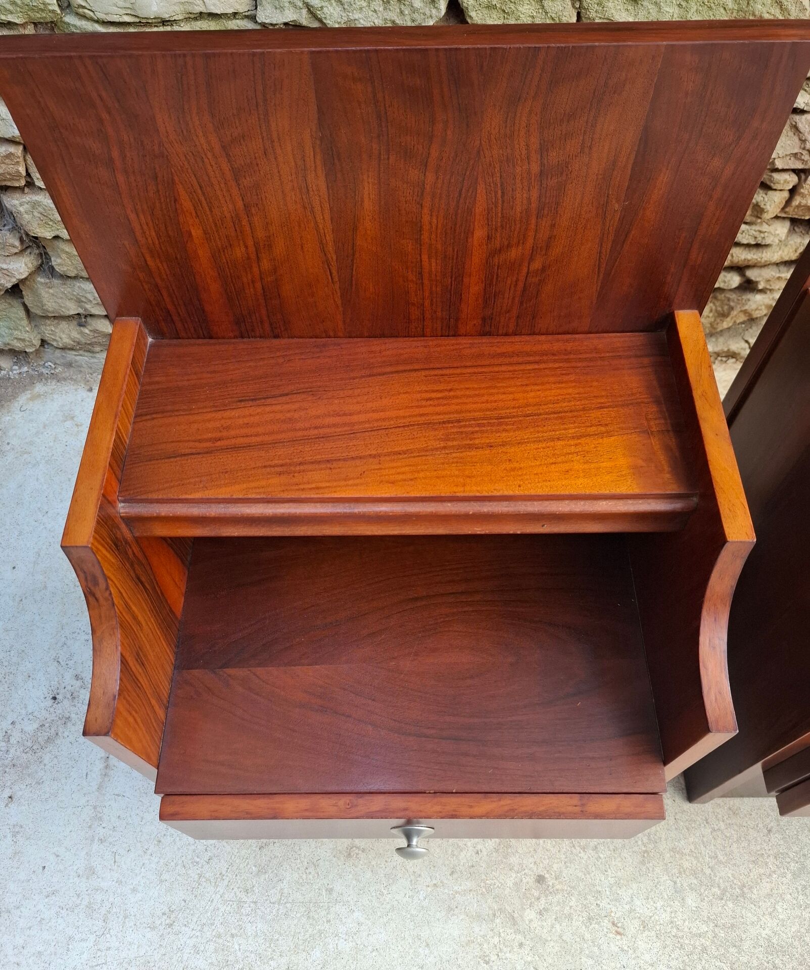 Pair of teak bedside tables