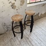 Paire de tabourets corde