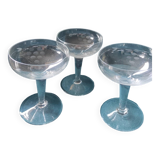 Set of 3 champagne glasses