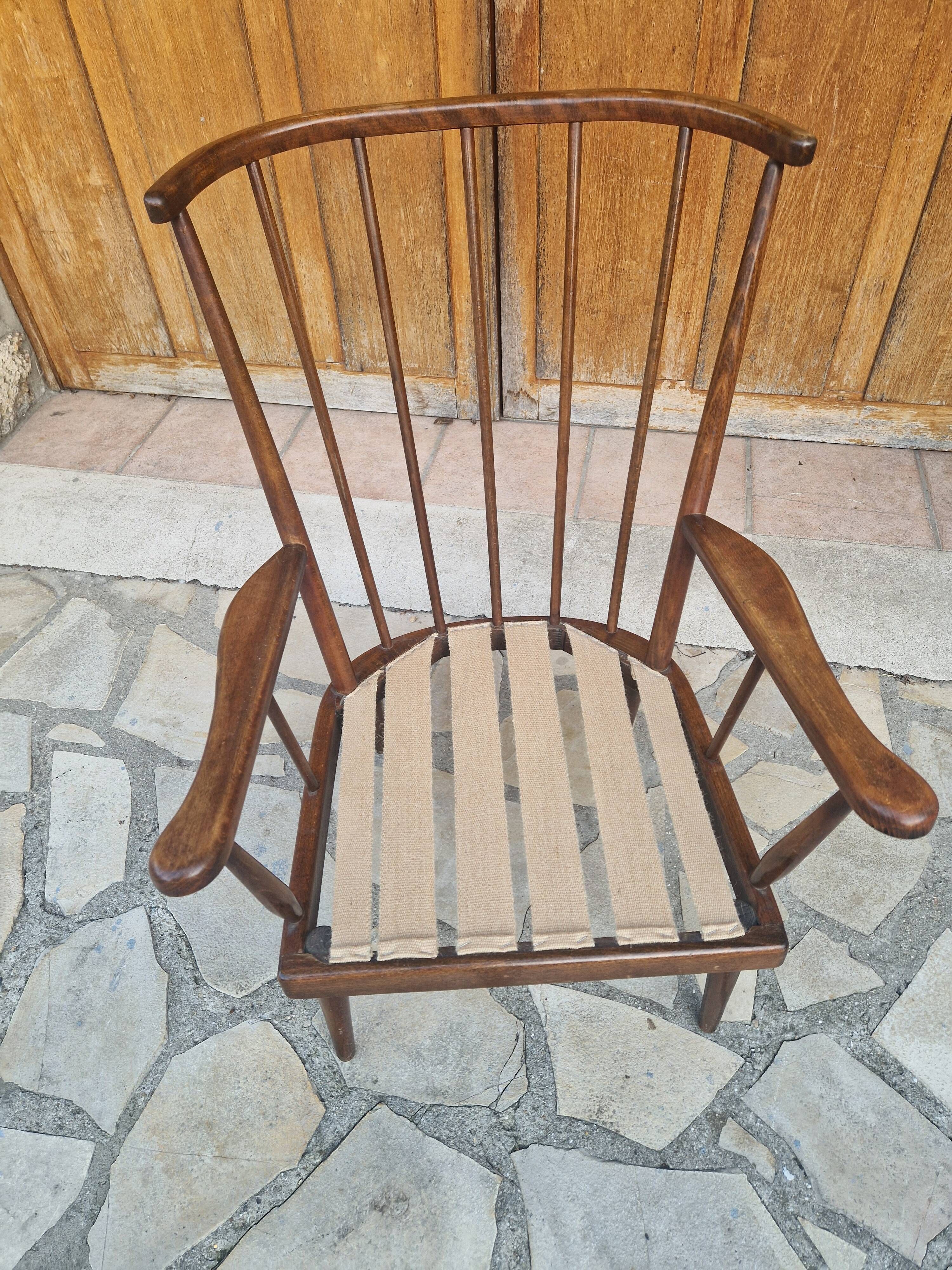 Fauteuil Baumann éventail vintage