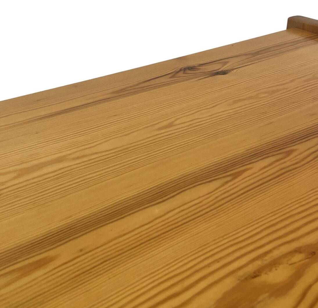 Vintage coffee table pinewood minimalist 1970s