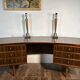 Mid Century Retro Vintage Walnut executive Desk by Morris of Glasgow curved