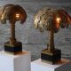 Pair of “Palmtree” table lamps by Christian Techoueyres for Maison Jansen, France 1970s