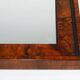 Square Biedermeier Antique 19th Century Walnut Wall Mirror, Vienna, 1850s