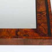 Square Biedermeier Antique 19th Century Walnut Wall Mirror, Vienna, 1850s