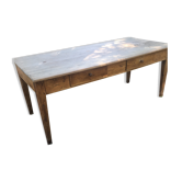 Farmhouse table with two side drawers