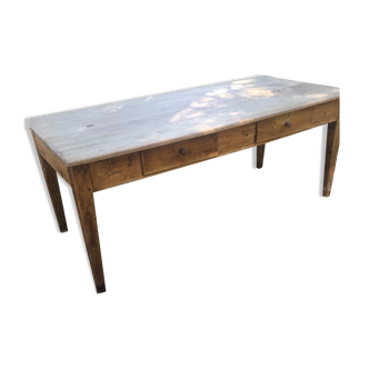 Farmhouse table with two side drawers