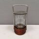 Very beautiful Trip/Trap oil lamp/lantern in teak, glass and stainless stee