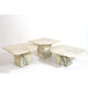 Suite of three marble trundle tables, 1970s