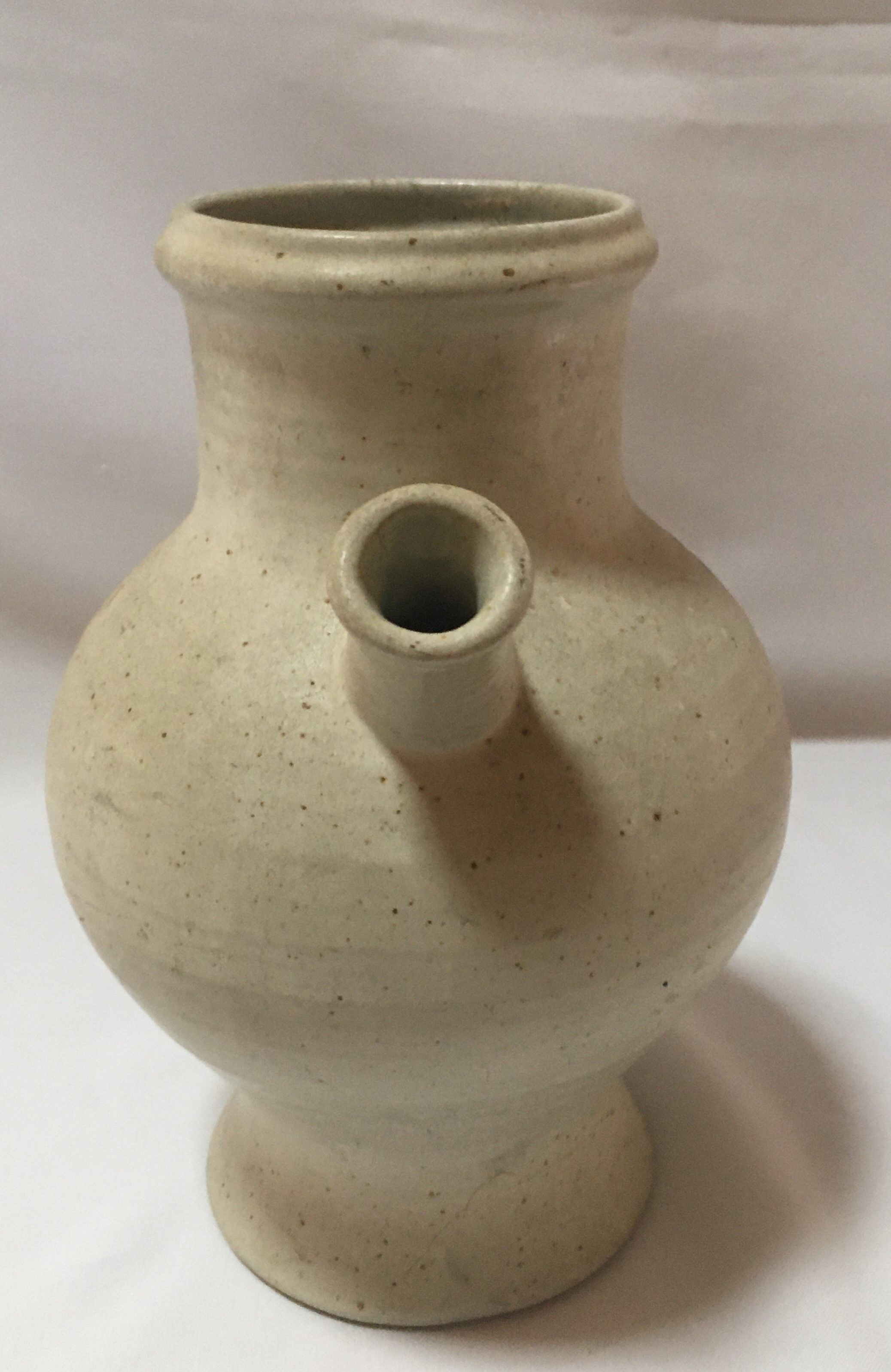 Enamelled sandstone jug