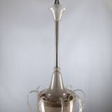Tomaso Buzzi, Mid-century pink "bullicante" glass chandelier by Venini