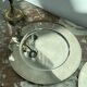 Pair of vintage, underplates, silver metal