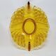 Old Art Deco Dish In Amber Crystal Czechoslovakia