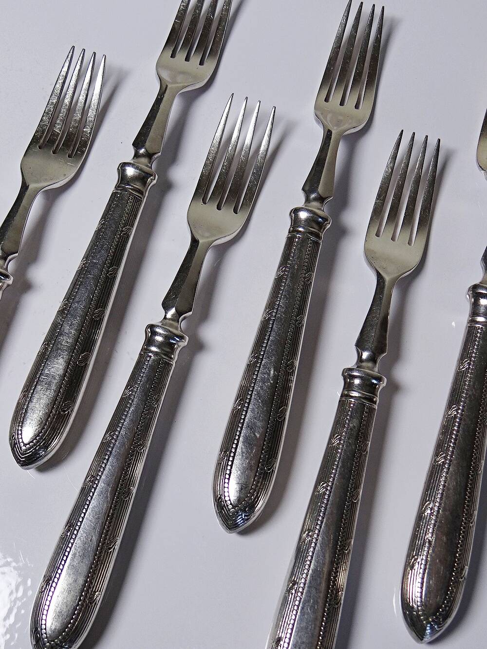 Antique Mappin & Webb silver plated dessert or dessert forks