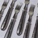 Antique Mappin & Webb silver plated dessert or dessert forks