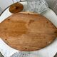 Wooden top and art deco glass 30s