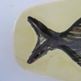 Cup or empty ceramic bag vintage fish