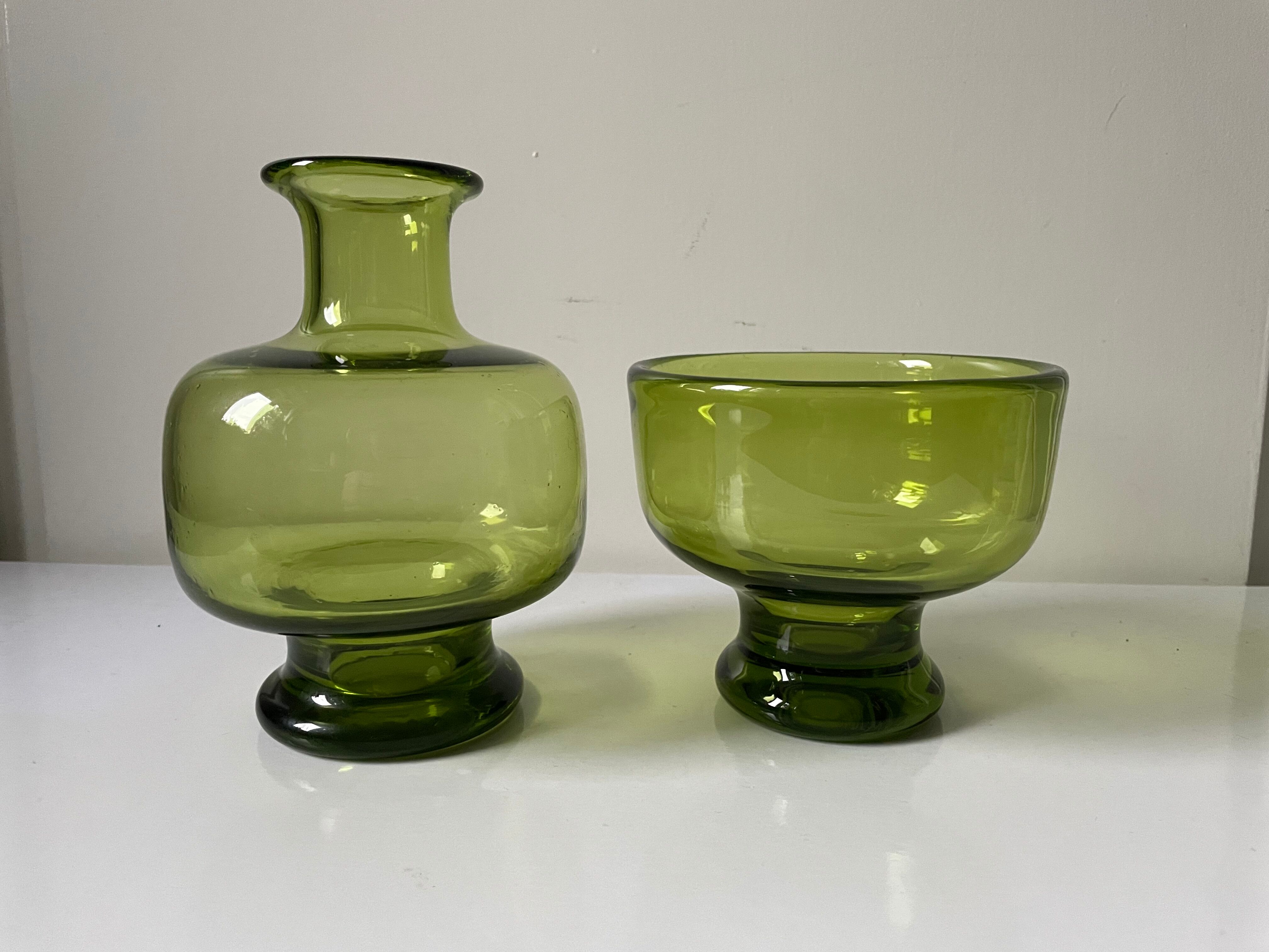 Pair of 1960’s danish glass by Per Lutken