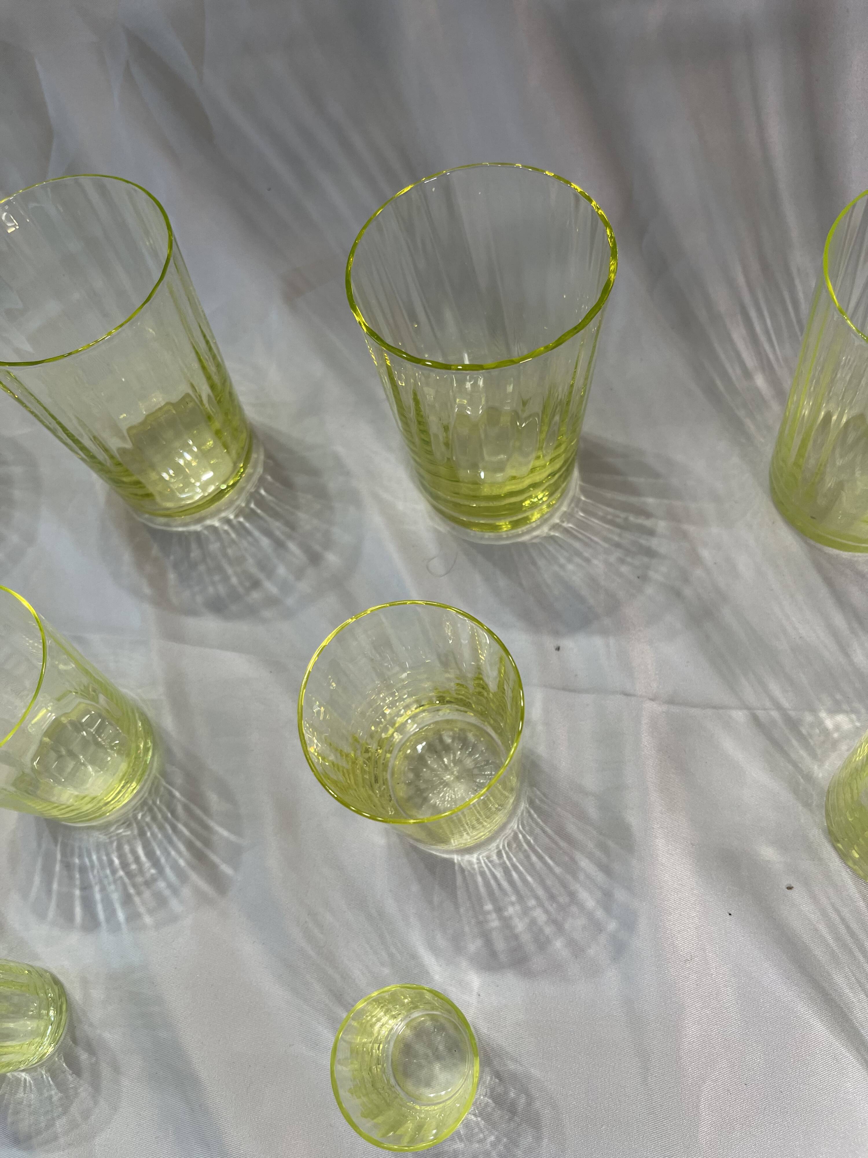 Ouraline: Full service of 18 crystal blown glasses