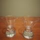 Set of two crystal glasses (digestive aperitif vodka) engraved under foot made in tudor sulphure