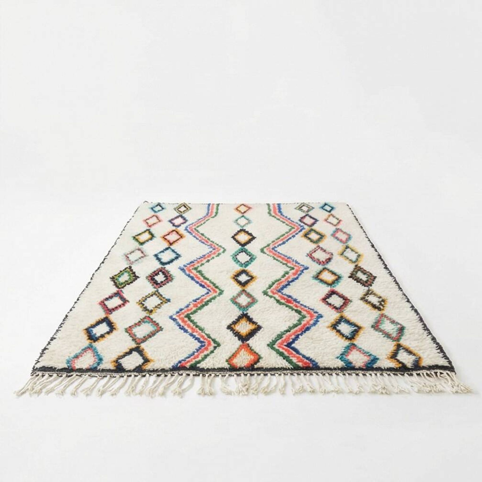 Traditional colourful Azilal Moroccan rug