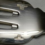 Spoon and fork to serve in silver metal of christofle model "spatours"