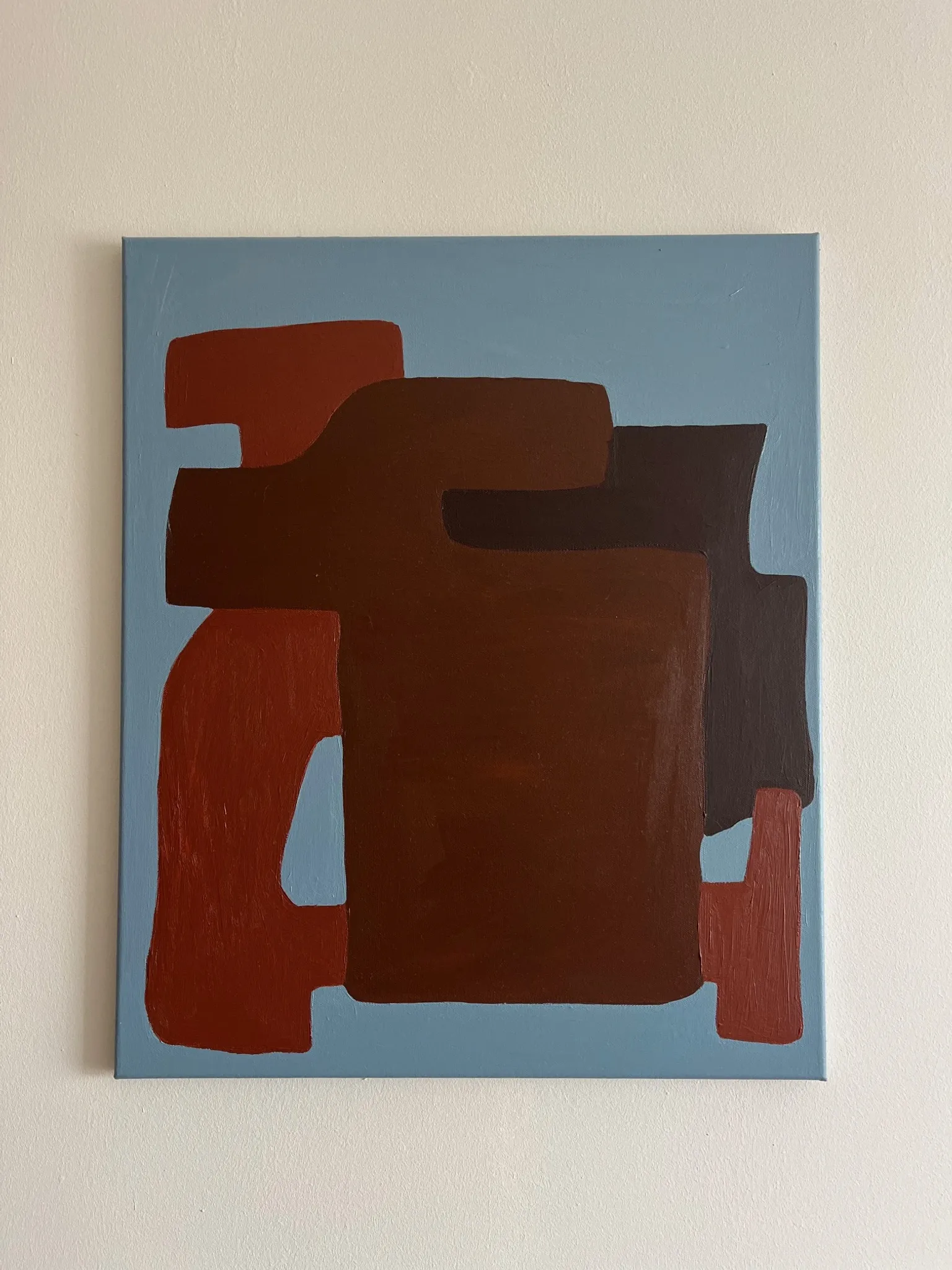 Abstract painting "quiet structure" 55x45cm by Bodasca