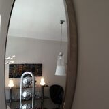 Barber round XXL mirror years 70 - 81x81cm